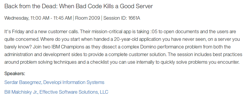 Image:Come to IBM Connect 2017 and See Me Speak in the Developer’s Track!