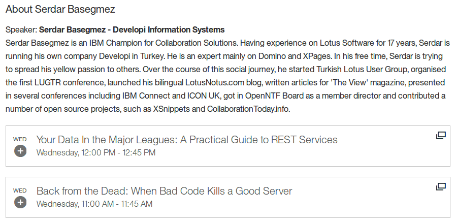 Image:Come to IBM Connect 2017 and See Me Speak in the Developer’s Track!